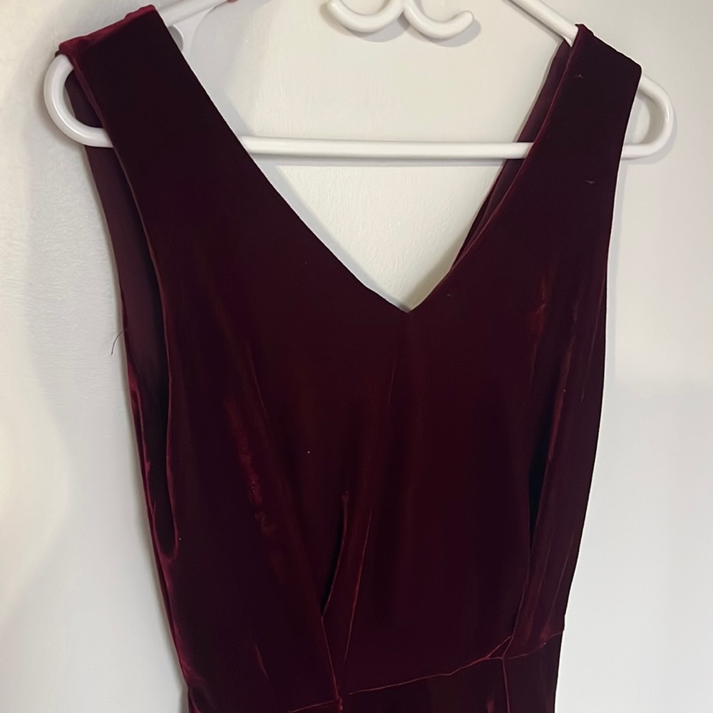 Burgundy Velvet Overalls